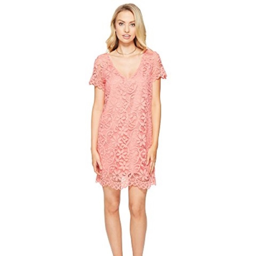 BB dakota Rene double V lace Shift dress